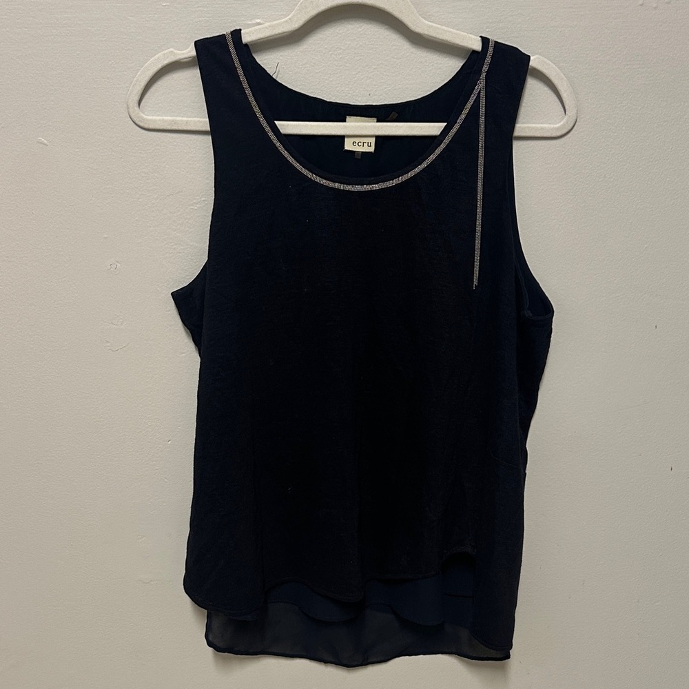 Ecru Women's Elegant Black Tank Top
